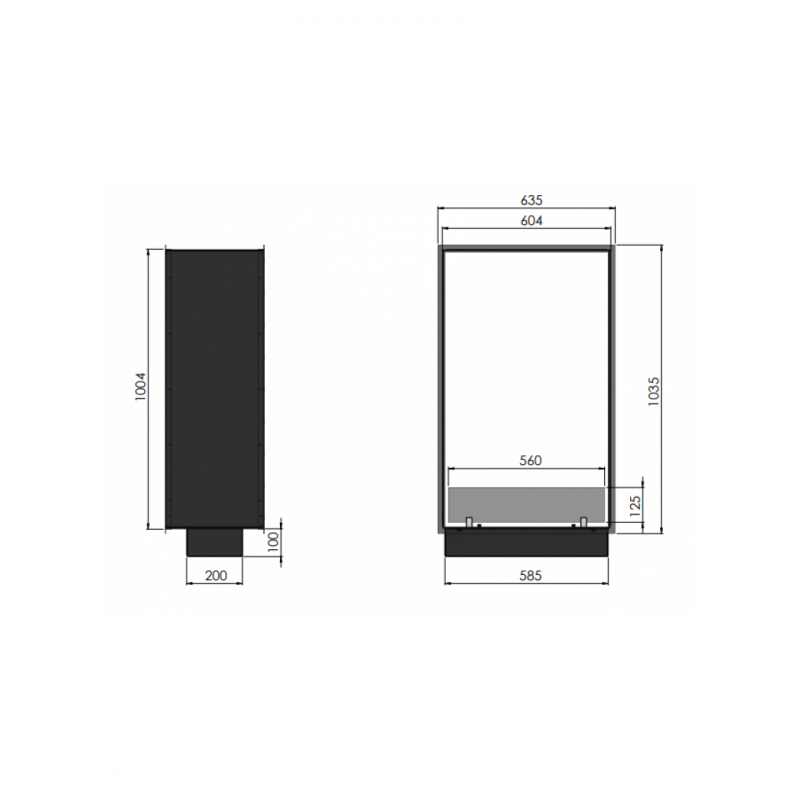 Биокамин Infire 2 SIDE 1000 SLIM/vert