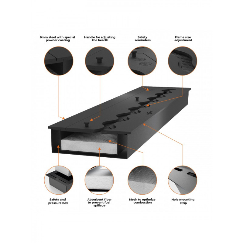 Биокамин Infire 2 SIDE 1200 SLIM