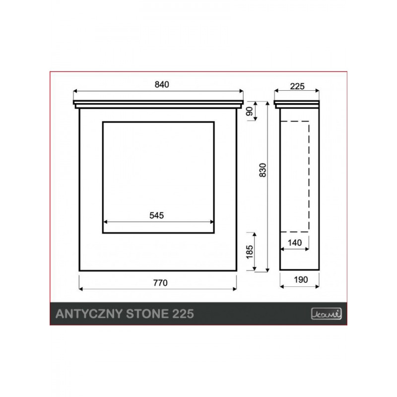Каминокомплект Kami ANTIQUE Stone 225
