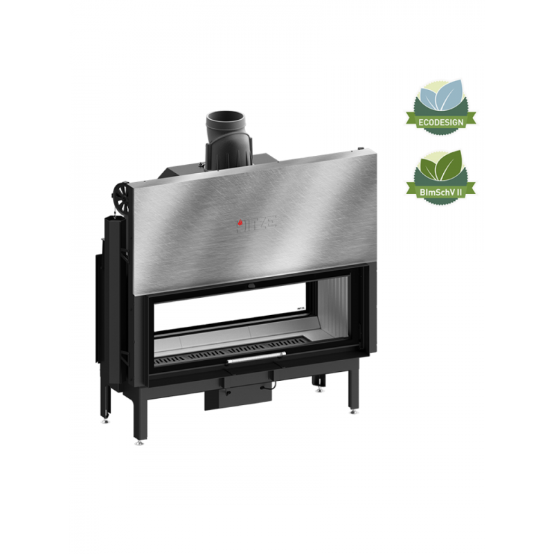 Каминная топка Hitze ARDENTE DUO ARD120X43.DGS-I Туннель+дополнительное внутреннее стекло