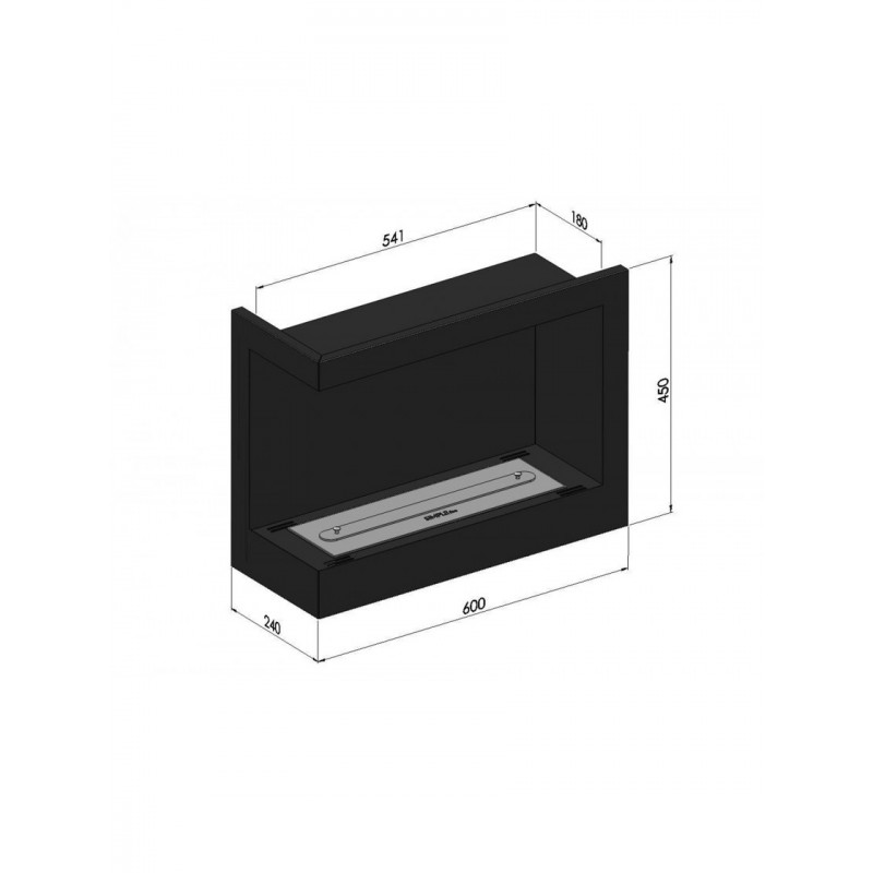 Биокамин Simple Fire CORNER 600 L Со стеклом
