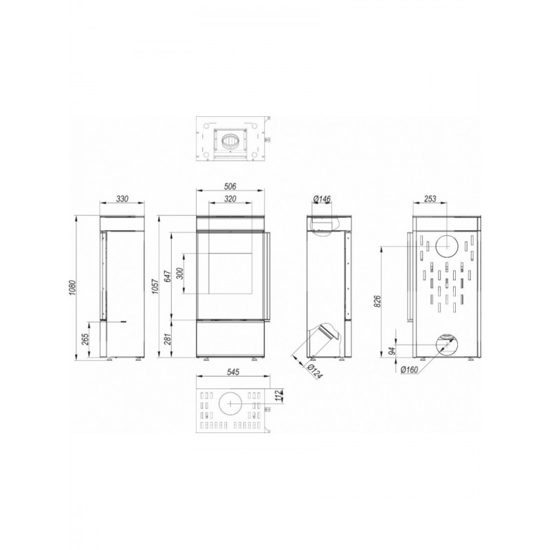 Сталева піч Defro Home CUBE MINI