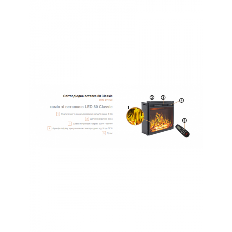 Каминокомплект Aflamo DUKE + LED 80