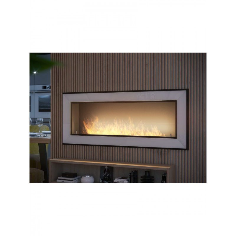 Биокамин Simple Fire FRAME 1200 Белый со стеклом