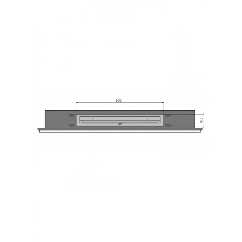 Биокамин Simple Fire FRAME 1500 Inox со стеклом