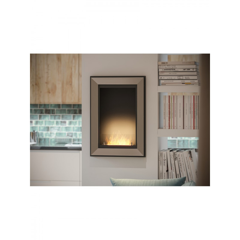 Биокамин Simple Fire FRAME 550 Inox со стеклом