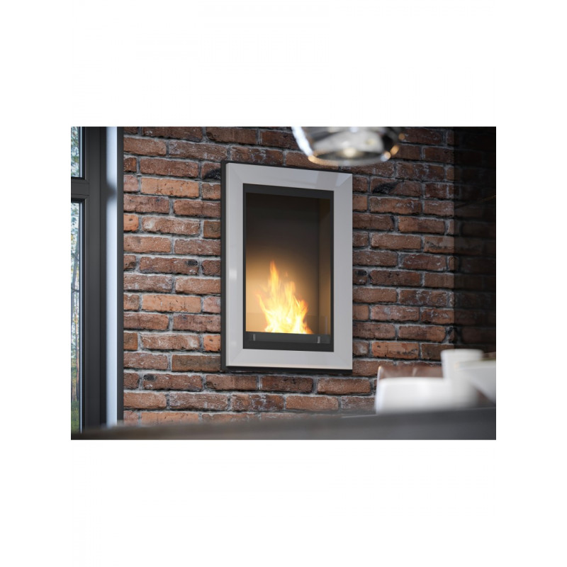 Биокамин Simple Fire FRAME 550 Белый со стеклом