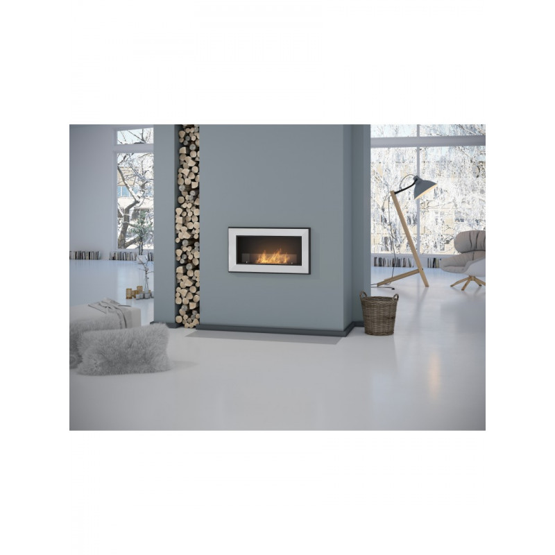 Биокамин Simple Fire FRAME 900 Inox со стеклом