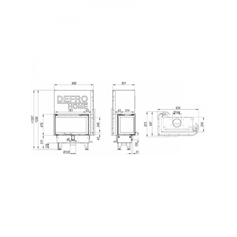 Каминная топка Defro Home IMPULS ME BL G