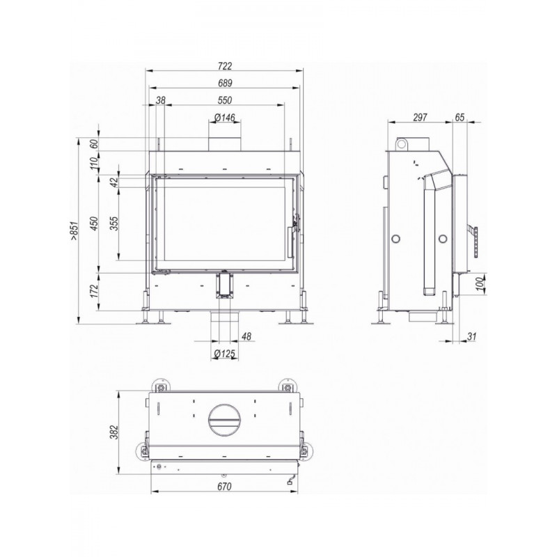 Камінна топка Defro Home IMPULS SM BASIC