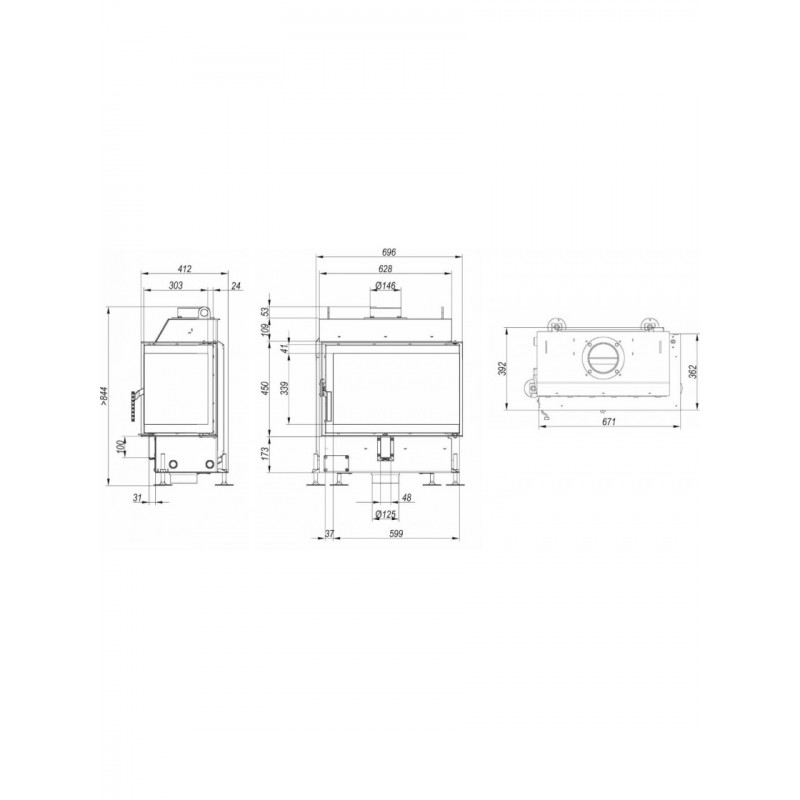 Камінна топка Defro Home IMPULS SM BL Basic