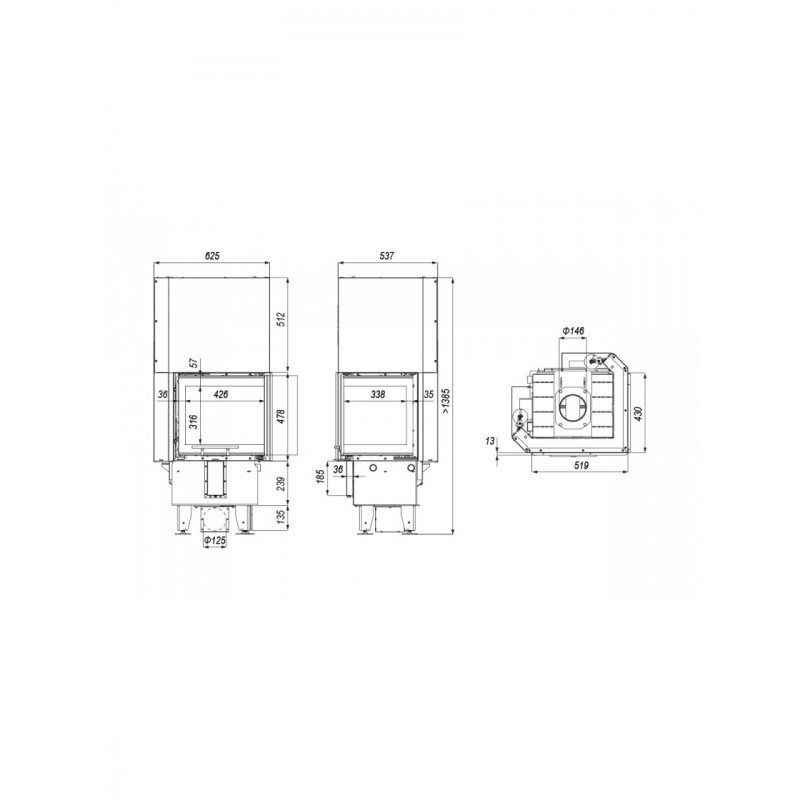 Каминная топка Defro Home INTRA XSM BP Mini G