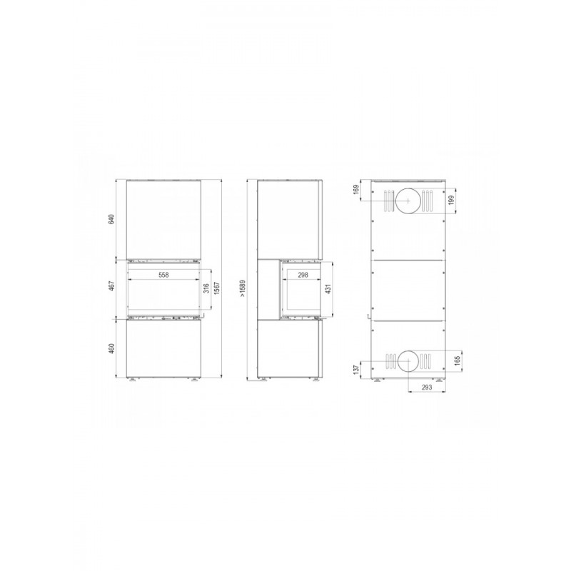 Камінна топка Defro Home INTRA XSM C ver. COMPACT 1 Сіра