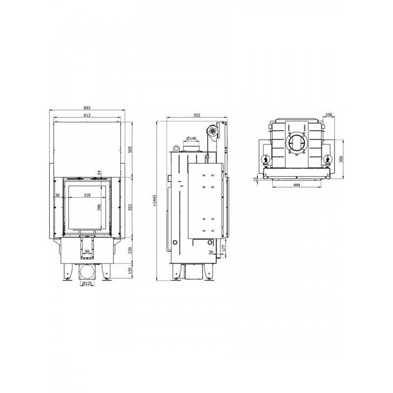 Каминная топка Defro Home INTRA XSM G