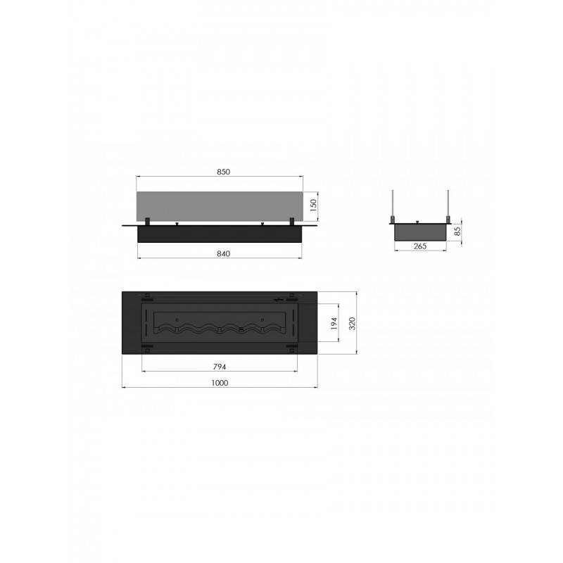 Биокамин Infire INSERT BLACK 1000