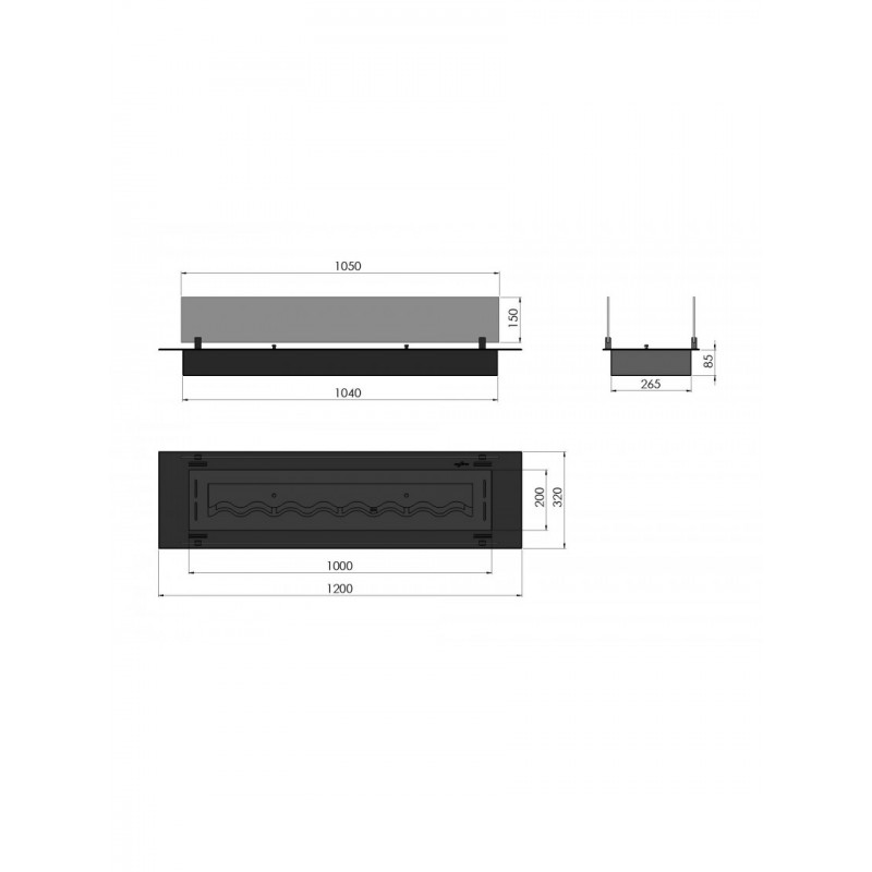 Биокамин Infire INSERT BLACK 1200
