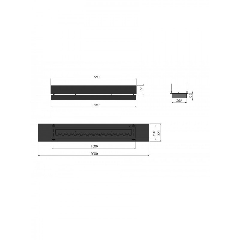 Біокамін Infire INSERT BLACK 2000