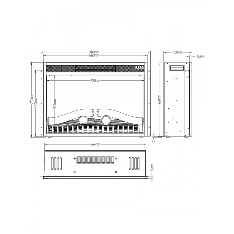 Электрическая вставка Aflamo LED 70 CLASSIC
