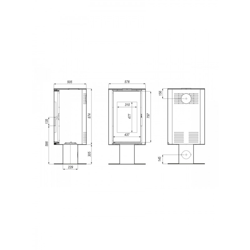 Стальная печь Defro Home ORBIS TOP Черный