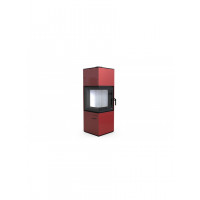 Стальная печь Defro Home QUADROOM Красный