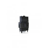 Камінна топка з водяним контуром Defro Home RIVA SM BL SHORT (чорний шамот)