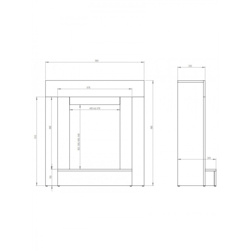 Каминокомплект Aflamo SIMPLE Бетон + LED 60 3D