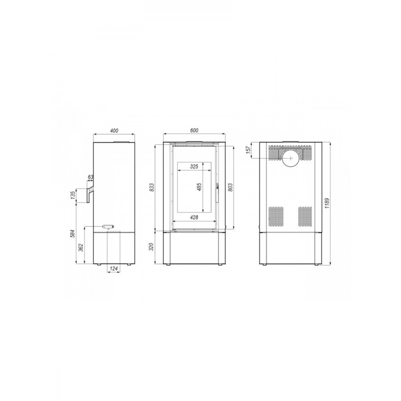 Сталева піч Defro Home SOLUM LOG Коричневий