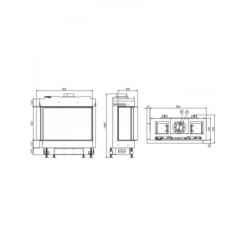 Каминная топка Defro Home VITAL 51 S BL - Природный газ (NG)