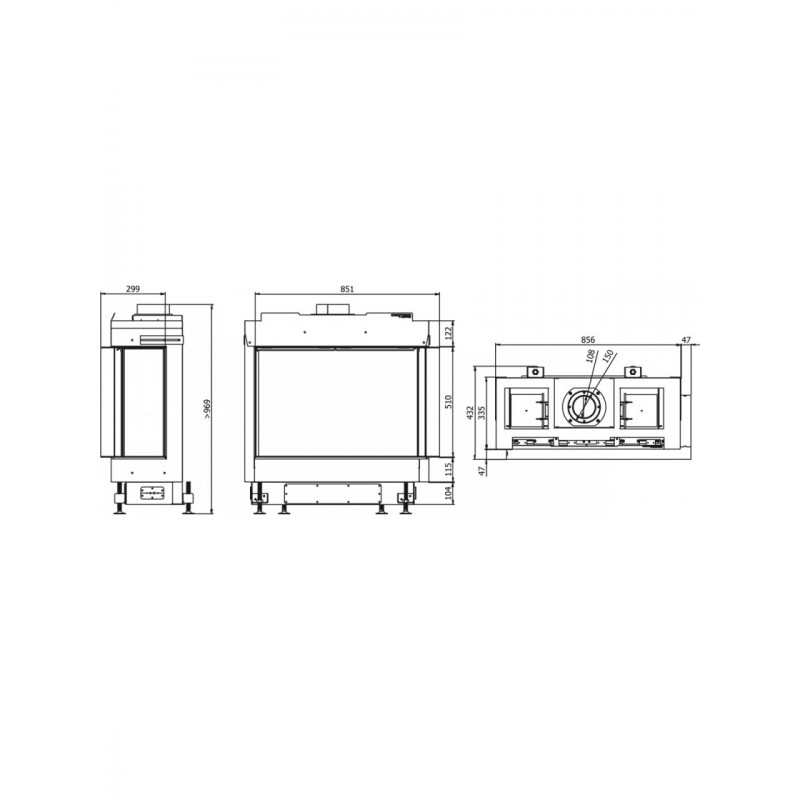 Каминная топка Defro Home VITAL 51 S BP - Природный газ (NG)