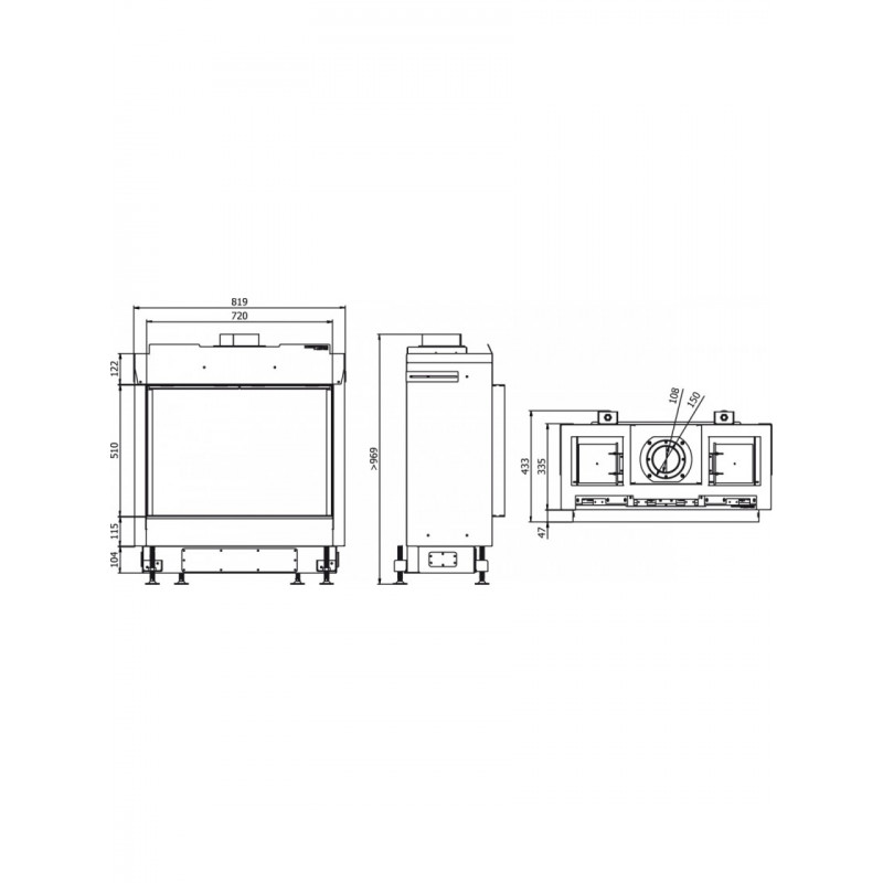 Каминная топка Defro Home VITAL 51 S - Газ пропан
