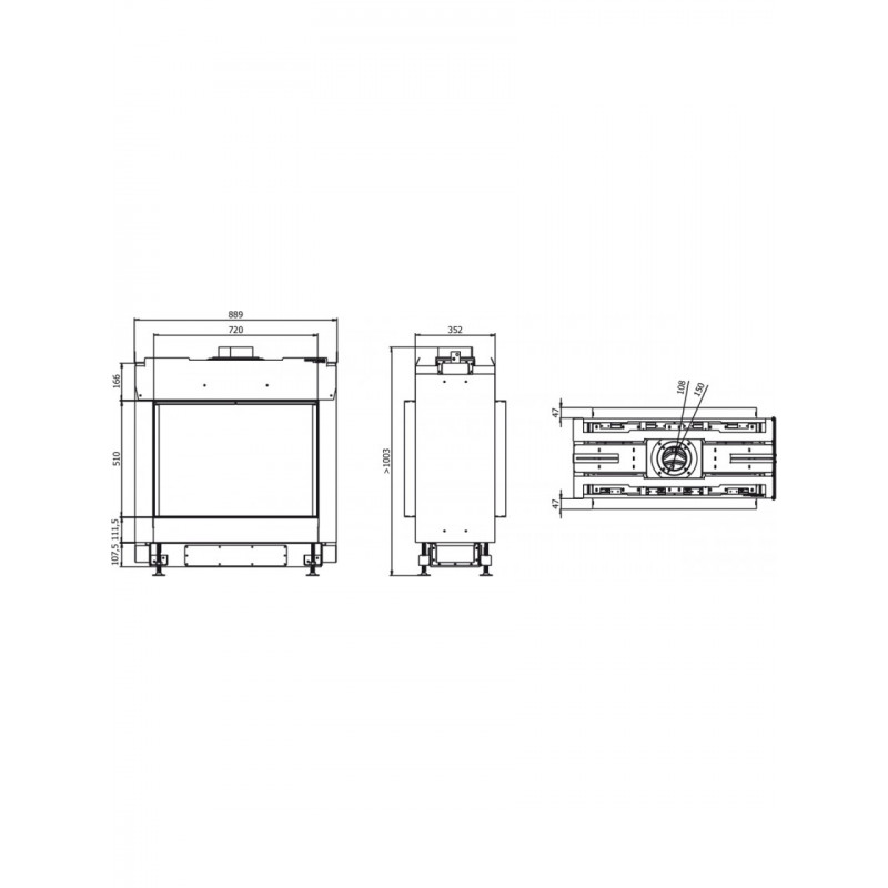 Каминная топка Defro Home VITAL 51 S T - Природный газ (NG)