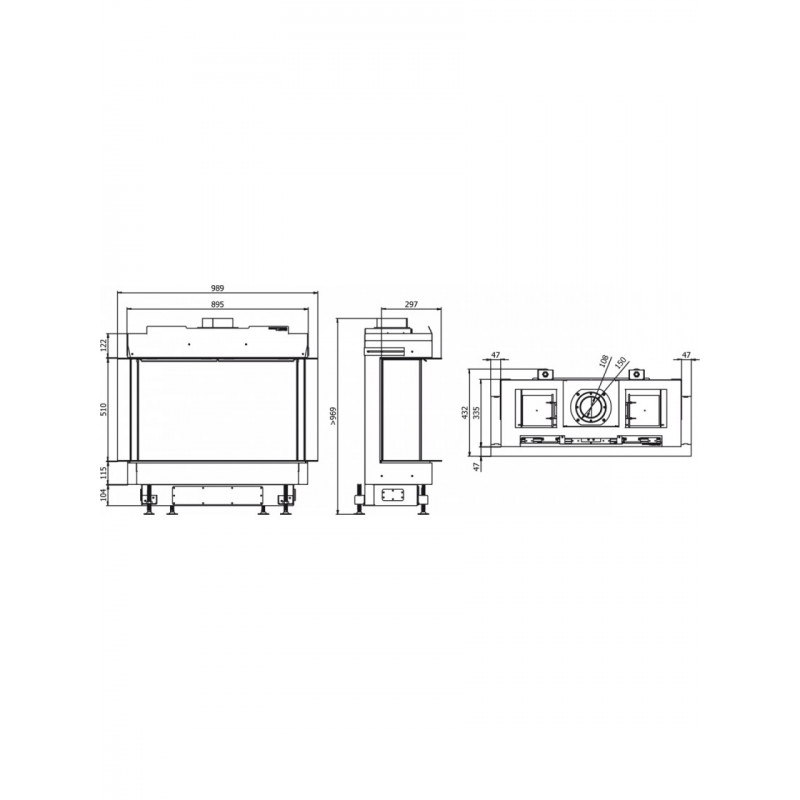 Каминная топка Defro Home VITAL 51 S C - Природный газ (NG)