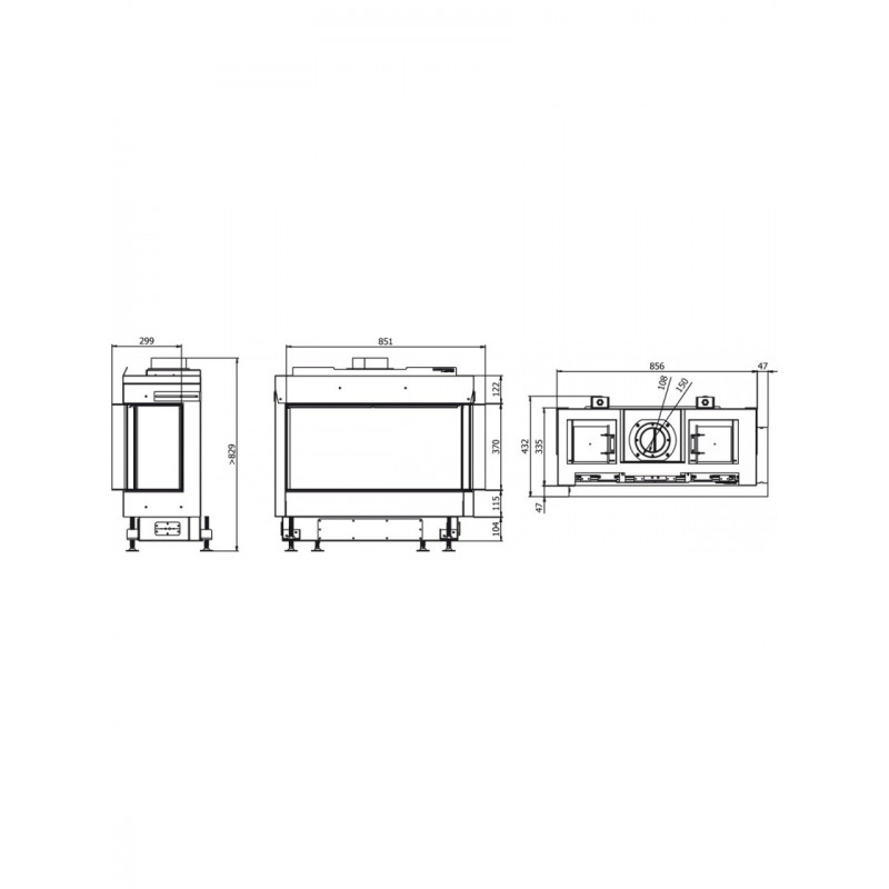 Каминная топка Defro Home VITAL 37 S BP - Газ пропан