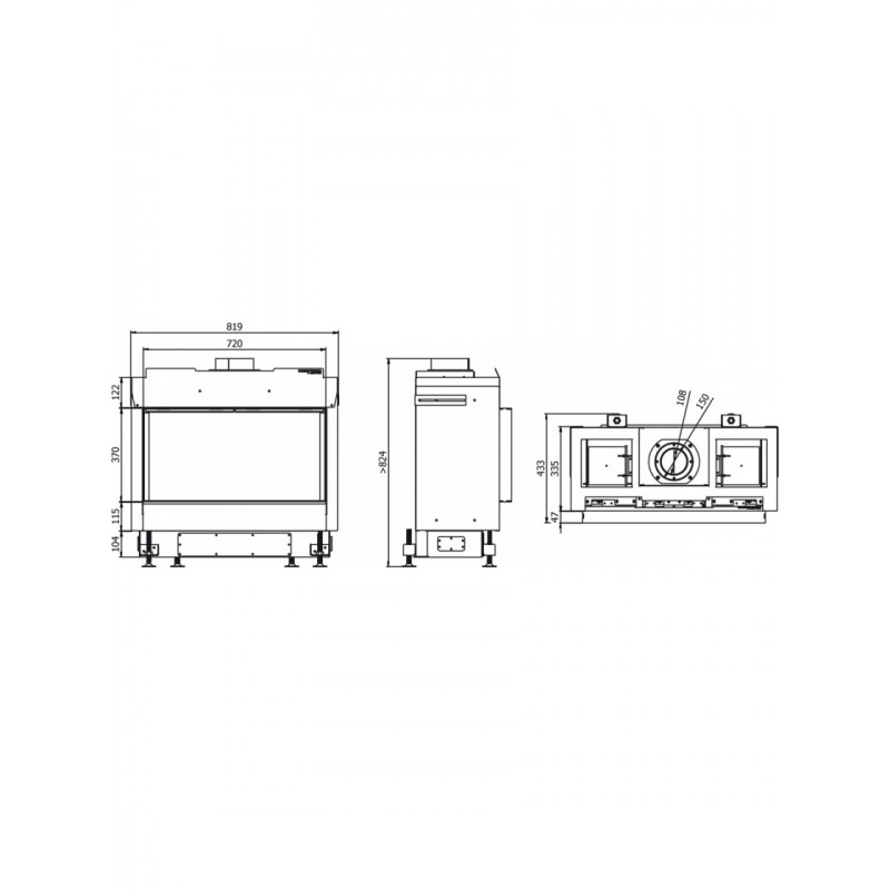 Каминная топка Defro Home VITAL 37 S T - Газ пропан