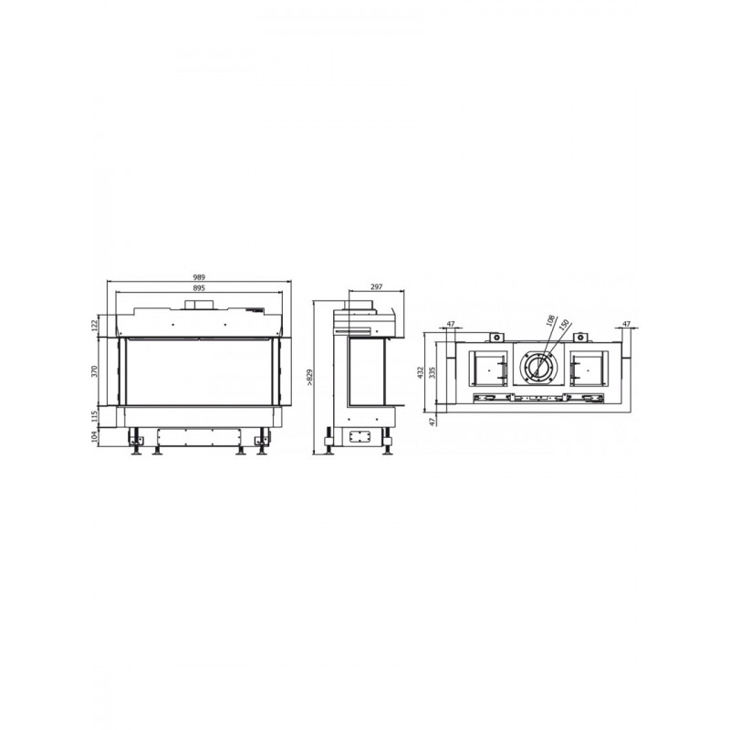 Каминная топка Defro Home VITAL 37 S C - Проденный газ (NG)