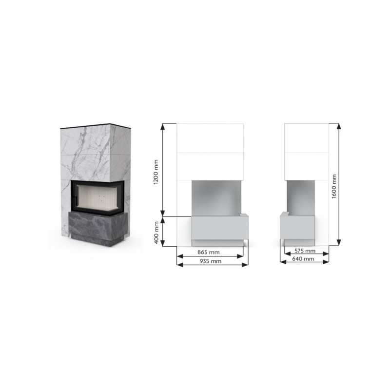 Каминная топка Defro Home IMPULS SM BL/BP Case 1