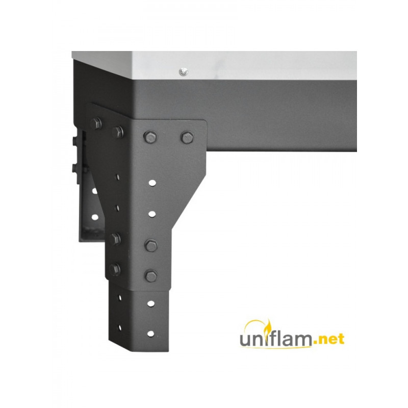 Каминная топка Uniflam 860 EVO PBS правое стекло гнутое