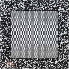 Каминная решетка Решетка Venus с кристаллами Swarovski черно-серебряная 17x17 Kratki
