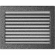 Каминная решетка Решетка черно-серебряная с жалюзями 22x30 Kratki
