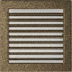 Каминная решетка Решетка черно-золотая с жалюзями 22x22 Kratki