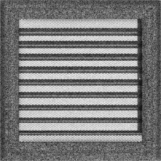 Каминная решетка Решетка Oskar черно-серебряная с жалюзями 22x22 Kratki