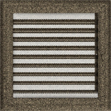 Каминная решетка Решетка Oskar черно-золотая с жалюзями 22x22 Kratki