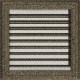 Каминная решетка Решетка Oskar черно-золотая с жалюзями 22x22 Kratki