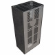 Камин Kratki FLOKI BOX левый 8 kW Ø 160 в строении из керамогранита FOKOS GRAFITE