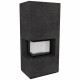 Камин Kratki FLOKI BOX левый 8 kW Ø 160 в строении из керамогранита FOKOS GRAFITE