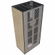 Камин Kratki FLOKI BOX левый 8 kW Ø 160 в строении из керамогранита FOKOS RENA