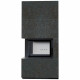 Камин Kratki FLOKI BOX левый 8 kW Ø 160 в строении из керамогранита OXIDE NERO