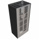 Камин Kratki FLOKI BOX левый 8 kW Ø 160 в устройстве модульной ZIMBABWE NERO