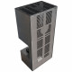 Камин Kratki FLOKI BOX прав 8 kW Ø 160 в устройстве модульной INDIAN BLACK