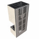 Камин Kratki FLOKI BOX правый 8 kW Ø 160 в строении из керамогранита FOKOS TALCO